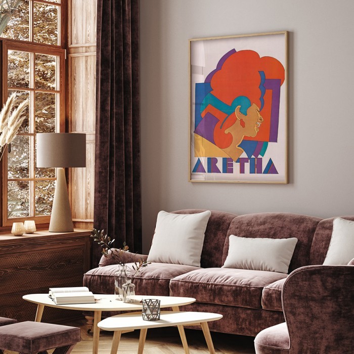 Αφίσα Poster Aretha Franklin για σαλόνι 