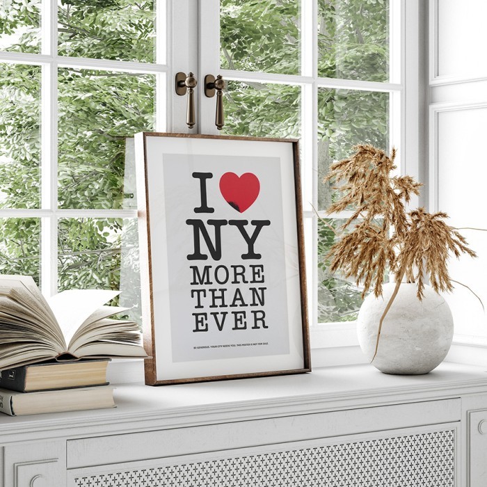 Αφίσα Poster I Love NY με κορνίζα