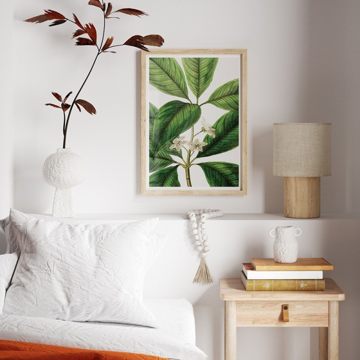 Αφίσα Poster Καταπράσινο φυτό για κρεβατοκάμαρα 