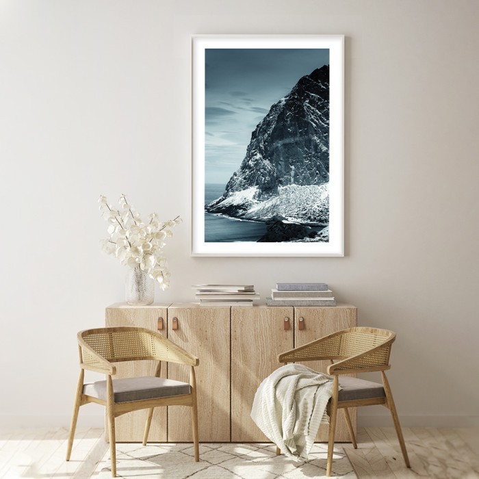 Αφίσα Poster Χιόνι δίπλα στον ωκεανό δωματίου