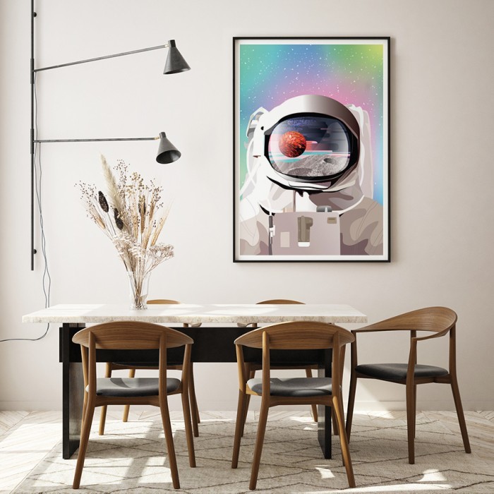 Αφίσα Poster Αστροναύτης στο διάστημα για σαλόνι