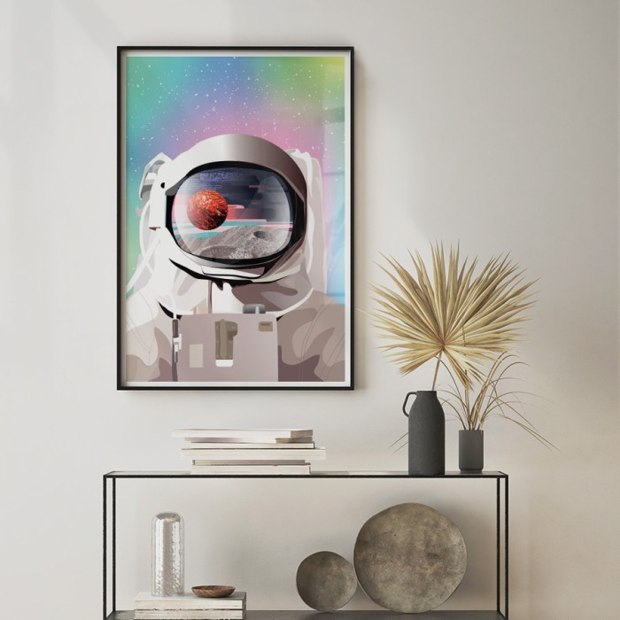 Αφίσα Poster Αστροναύτης στο διάστημα με κορνίζα
