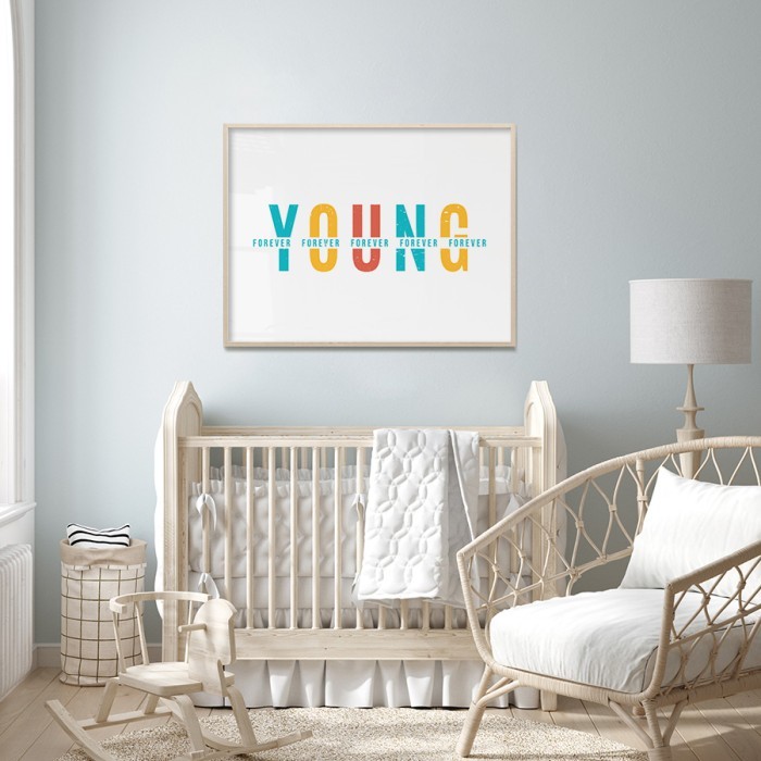 Αφίσα Poster Forever young για βρεφικό δωμάτιο