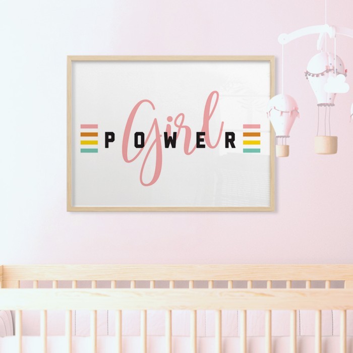 Αφίσα Poster Girl power με κορνίζα