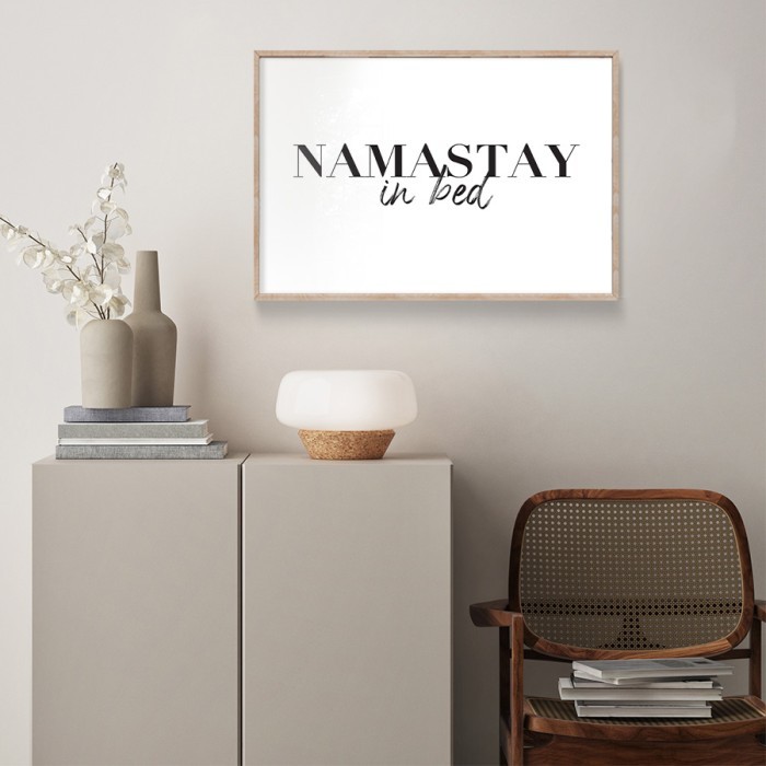 Αφίσα Poster Namastay in bed με κορνίζα