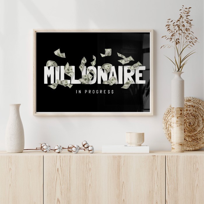 Αφίσα Poster Millionaire με κορνίζα