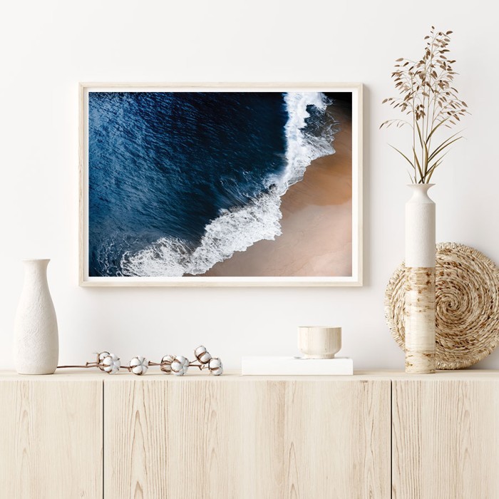 Αφίσα Poster Άγρια κύματα με κορνίζα