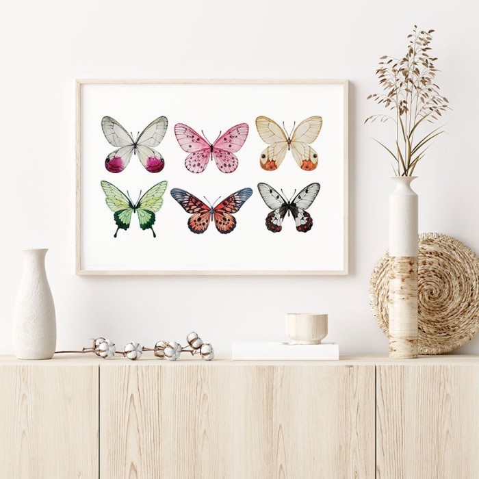 Αφίσες δωματίου Πολύχρωμες Πεταλούδες
