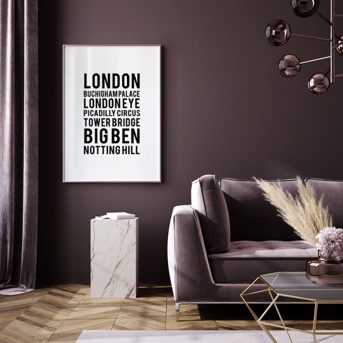 Αφίσα Poster Αξιοθέατα του Λονδίνου για σαλόνι