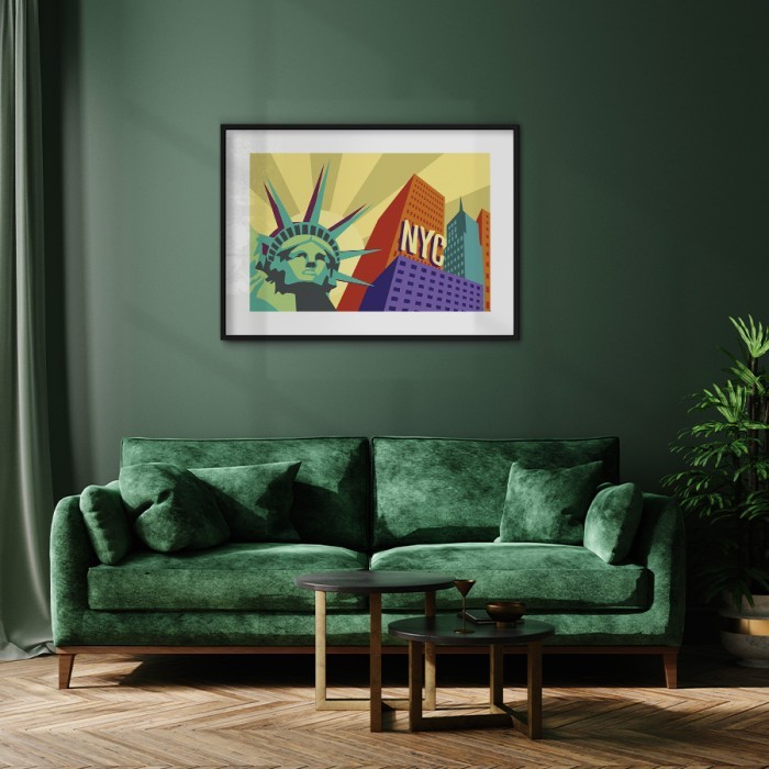 Αφίσα Poster Colorful NYC για σαλόνι