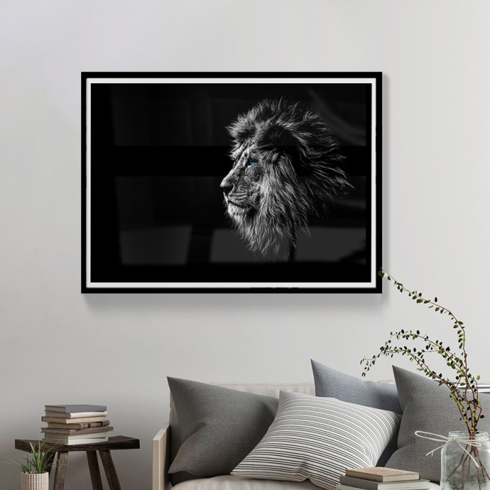 Αφίσα-Poster Λιοντάρι βασιλιάς με κορνίζα 