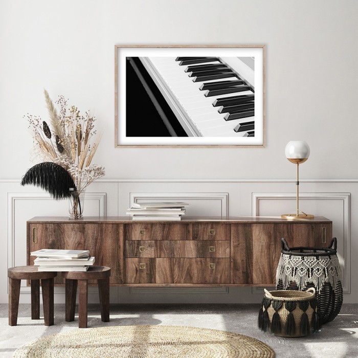 Αφίσα Poster Πλήκτρα πιάνου για σαλόνι
