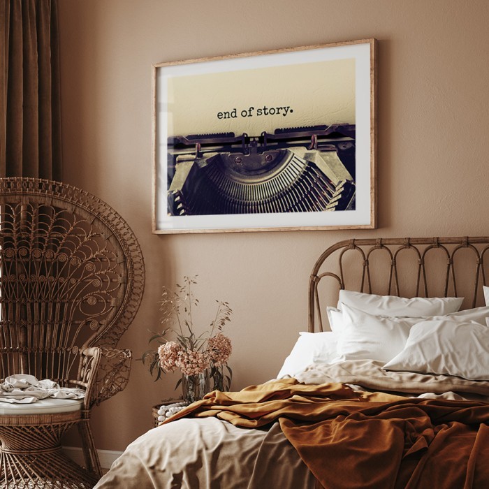 Αφίσα Poster Γραφομηχανή με κορνίζα