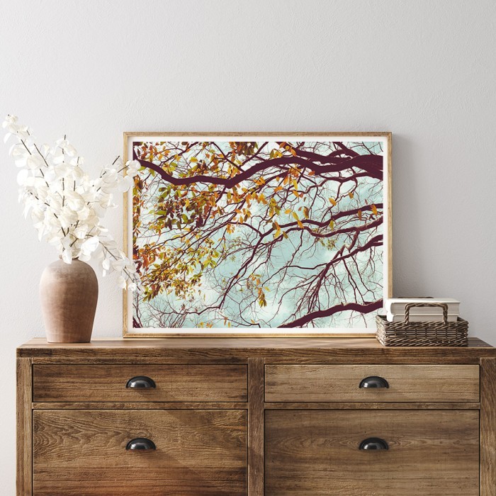Αφίσα Poster Δέντρο το φθινόπωρο με κορνίζα