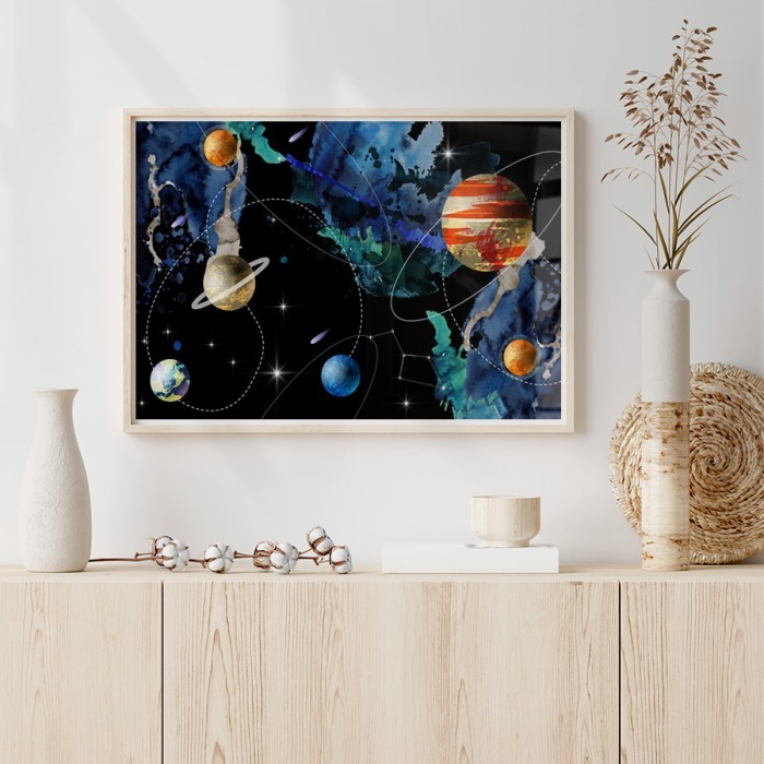Αφίσα Poster Πλανήτες με κορνίζα