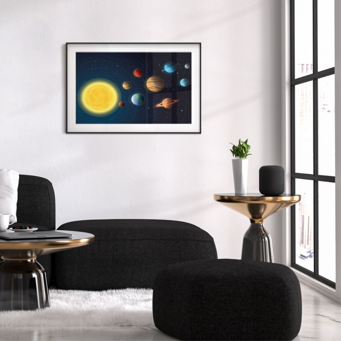 Αφίσα Poster Ηλιακό σύστημα για σαλόνι