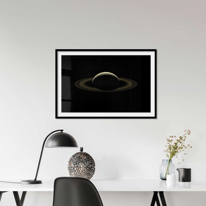 Αφίσα Poster Πλανήτης με δακτύλιο με κορνίζα