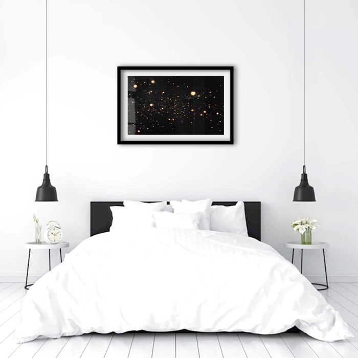 Αφίσα Poster Πλανήτες και αστέρια για κρεβατοκάμαρα 