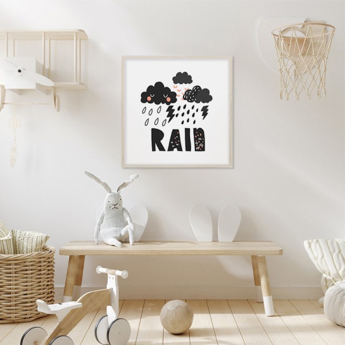 Αφίσα Poster Clouds and rain για παιδικό δωμάτιο 