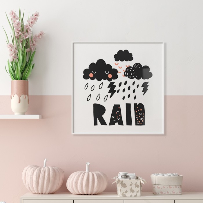 Αφίσα Poster Clouds and rain με κορνίζα