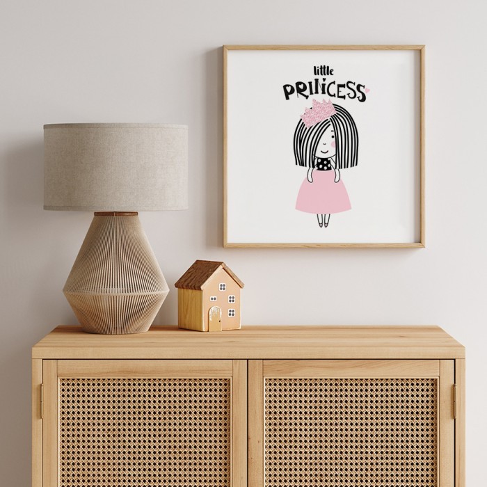 Αφίσα Poster Pink Little Princess με κορνίζα
