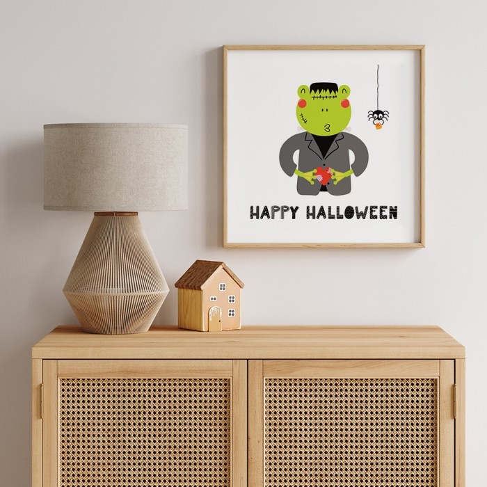 Αφίσα Poster Happy Halloween με κορνίζα