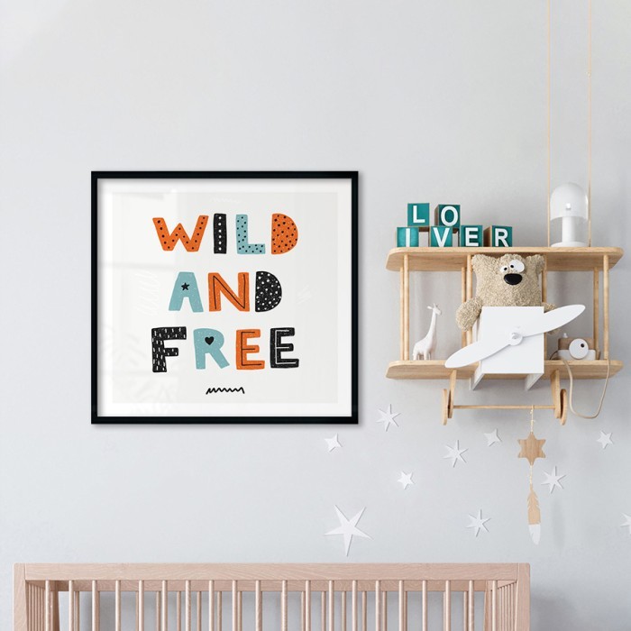 Αφίσα Poster Wild and free με κορνίζα