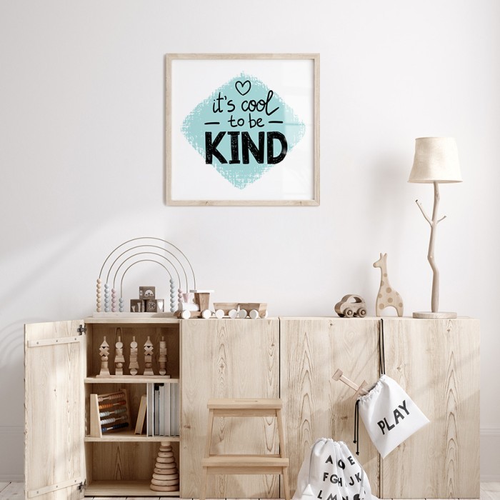 Αφίσα Poster It's cool to be kind για παιδικό δωμάτιο 