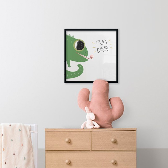 Αφίσα Poster Πράσινος βάτραχος με κορνίζα