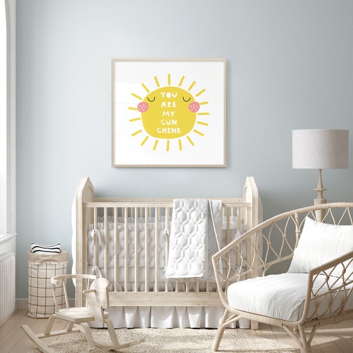Αφίσα Poster Ήλιος με φράση για βρεφικό δωμάτιο