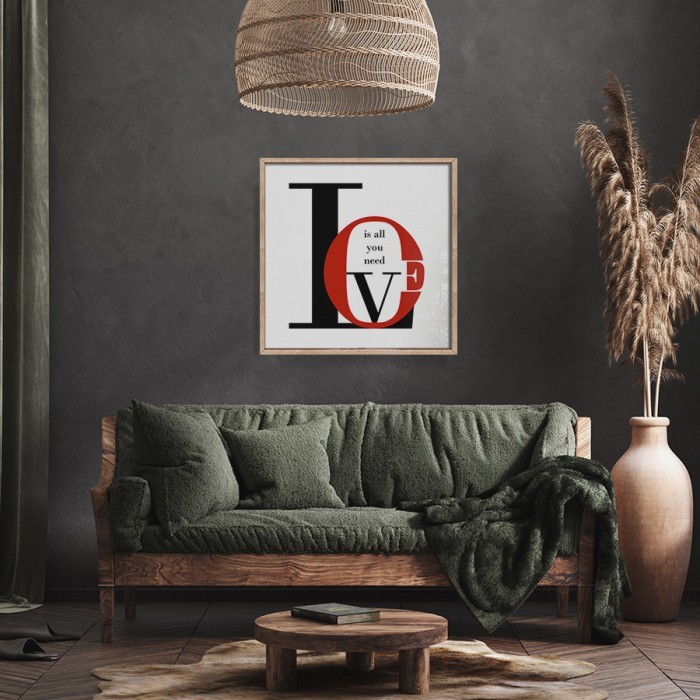 Αφίσα Poster Love για σαλόνι