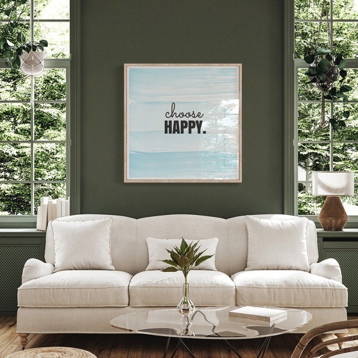Αφίσα Poster Choose happy για σαλόνι
