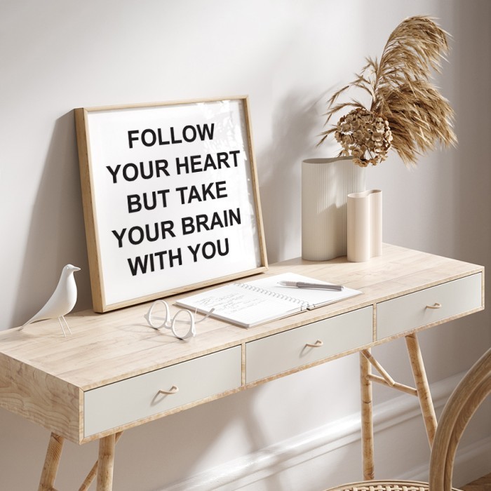 Αφίσα Poster Follow your heart 2 με κορνίζα