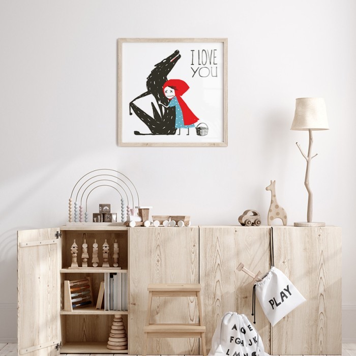 Αφίσα Poster Κοκκινοσκουφίτσα για παιδικό δωμάτιο 