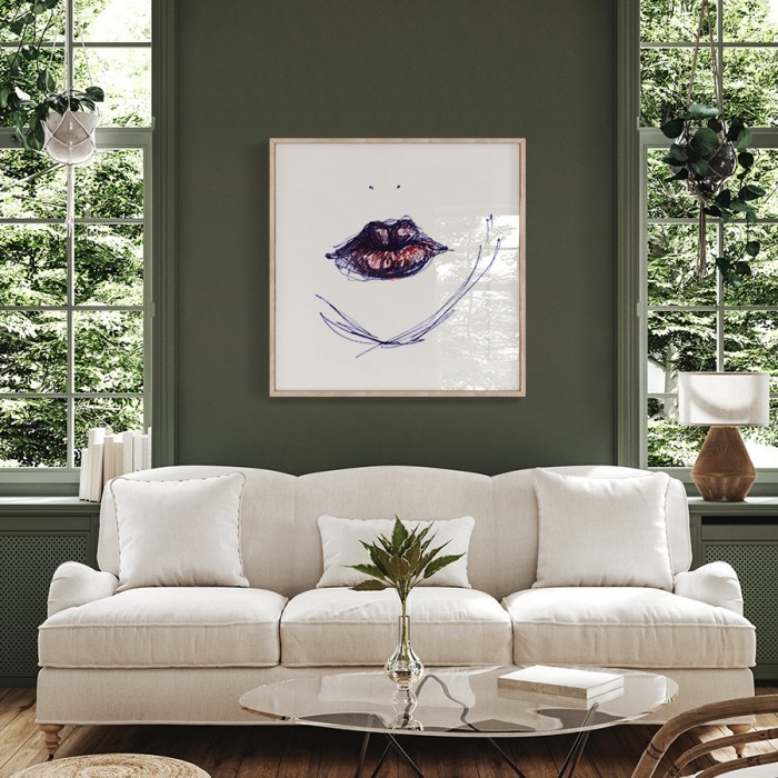 Αφίσα Poster Γυναικεία χείλη για σαλόνι