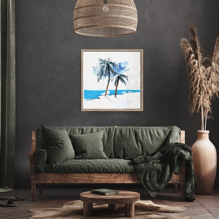 Αφίσα Poster Παραλία με φοίνικες για σαλόνι