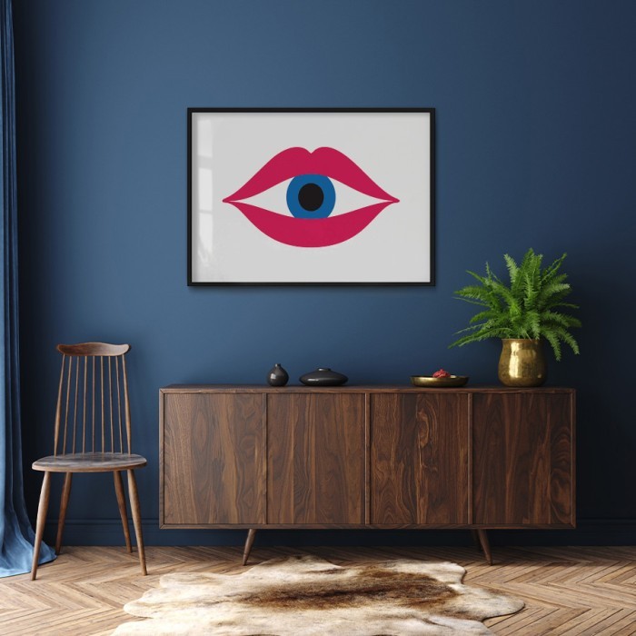 Αφίσα Poster Lip eye σε σαλόνι