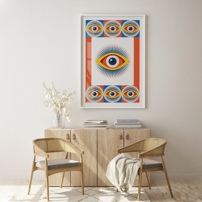 Αφίσα Poster Bauhaus abstract eye για σαλόνι