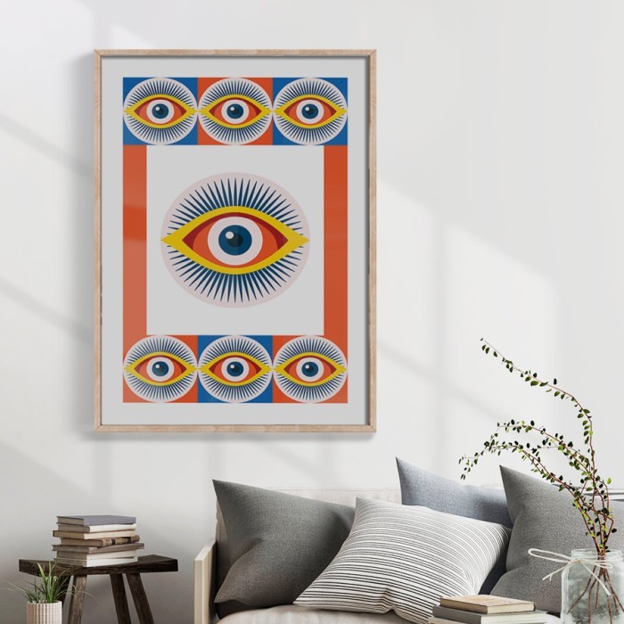 Αφίσα Poster Bauhaus abstract eye με κορνίζα
