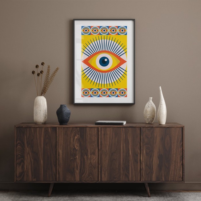 Αφίσα Poster Boho abstract eye σε σαλόνι