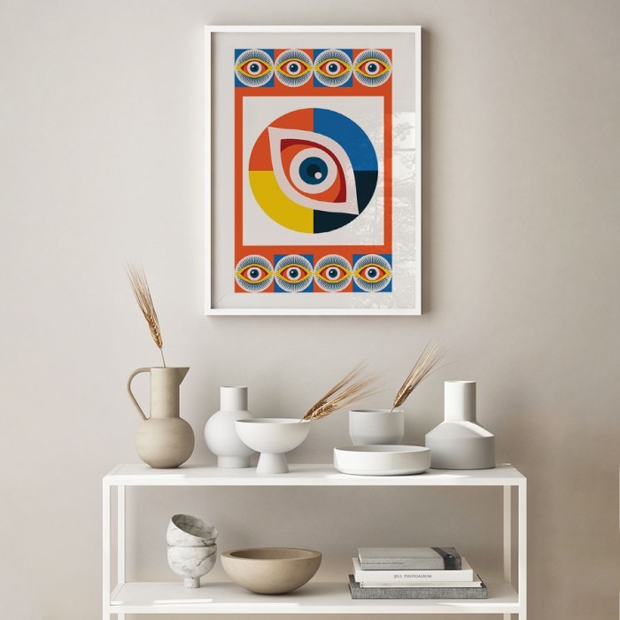 Αφίσα Poster Geometric style abstract eye σε κορνίζα