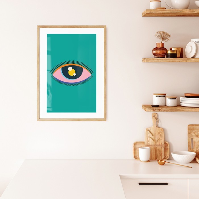 Αφίσα Poster Modern eye με κορνίζα