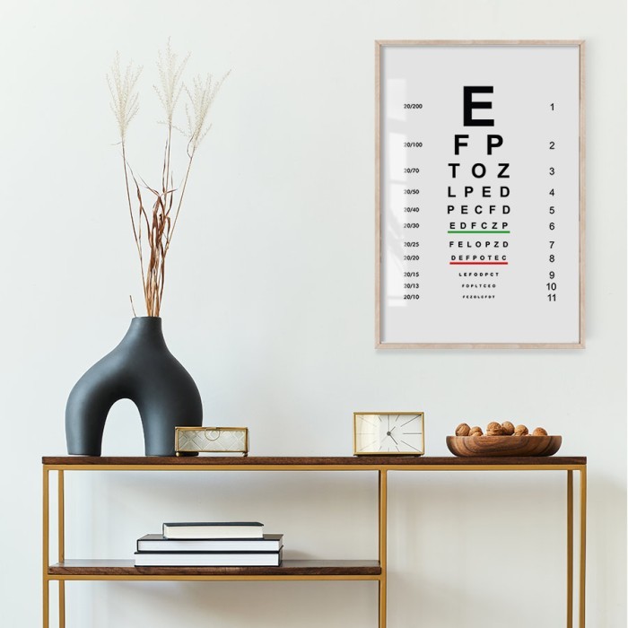 Αφίσα Poster Eyesight check σε κορνίζα