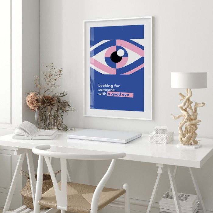 Αφίσα Poster Optimistic eye στο γραφείο