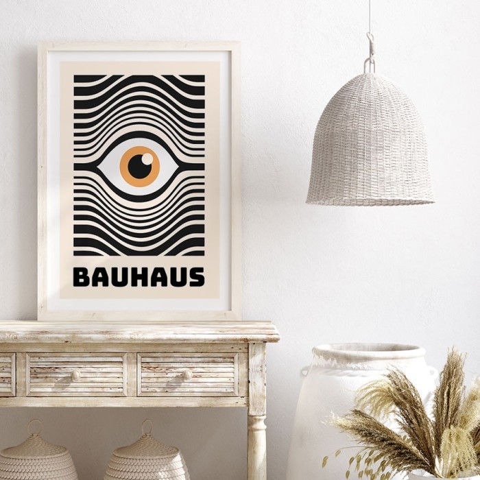 Αφίσα Poster Abstract Bauhaus Eye με κορνίζα
