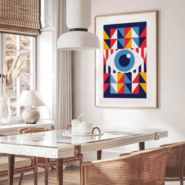 Αφίσα Poster Colorful abstract eye σε τραπεζαρία