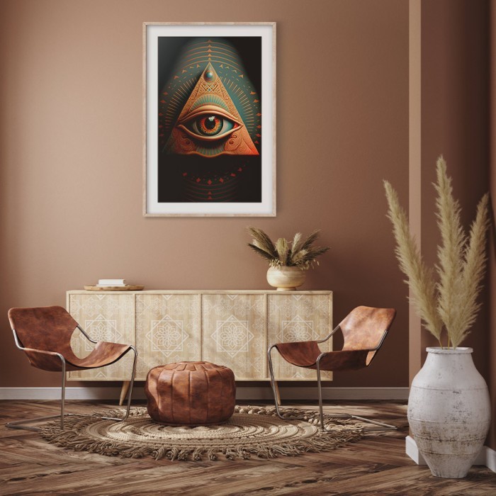 Αφίσα Poster Pyramid eye σε σαλόνι