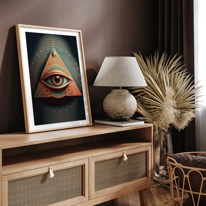 Αφίσα Poster Pyramid eye με κορνίζα