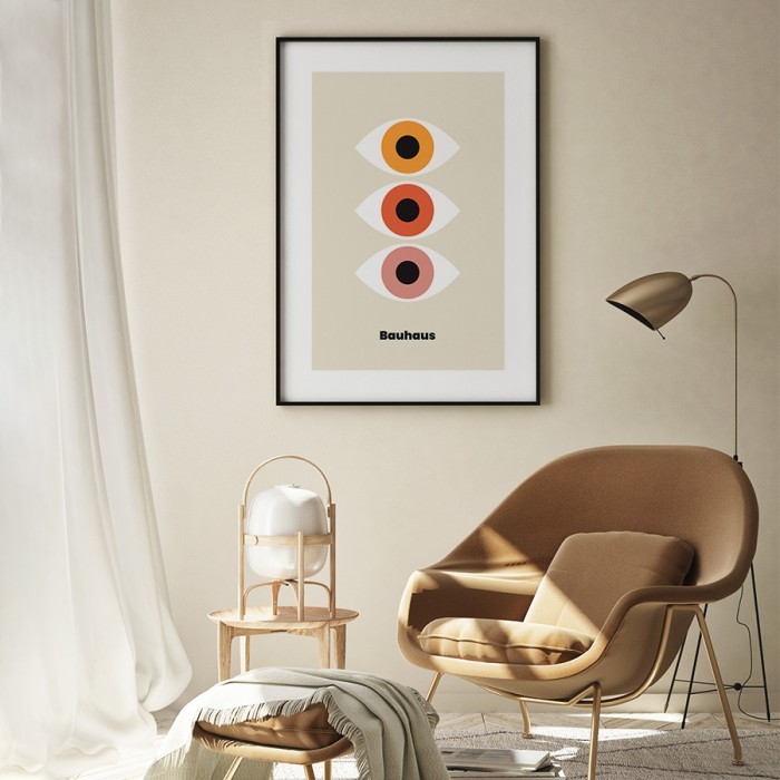 Αφίσα Poster Γεωμετρικά πολύχρωμα μάτια σε σαλόνι