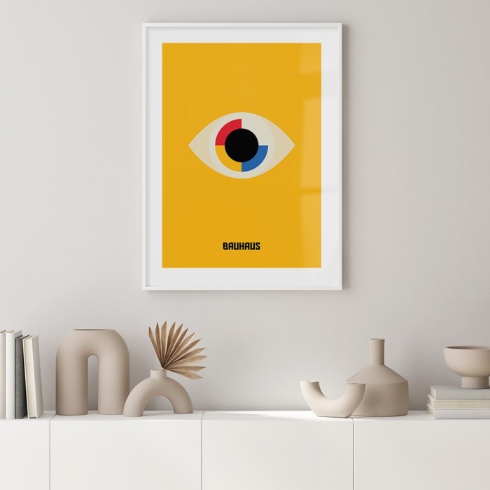 Αφίσα Poster Colorful Vintage Eye με κορνίζα